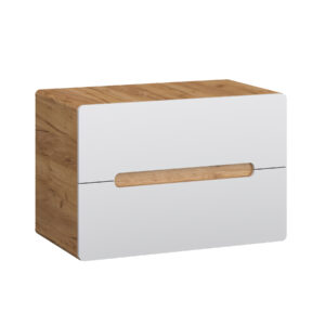 Bronx T829 (a cabinet 80cm 2drwrs) gold craft oak + white snow gloss