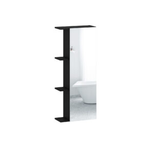Bruno L51 (a cabinet with a mirror 1dr) black + soft-touch black