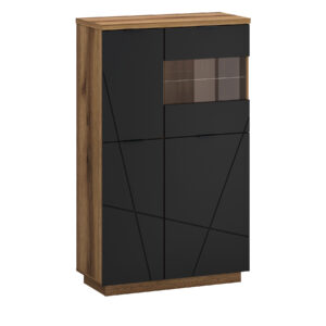 Orient C (a low showcase 3drs 1gl) oak delano dark + soft-touch black