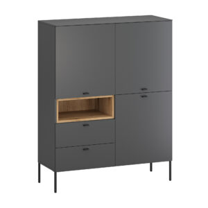 Sao Paulo A (a commode 2drs 2drwrs) anthracite + coast evoke oak