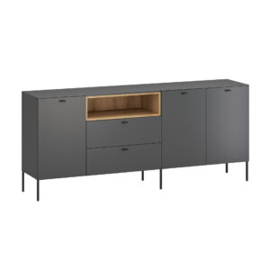 Sao Paulo H (a commode 3drs 2drwrs) anthracite + coast evoke oak