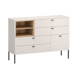 Sao Paulo I (a commode 1dr 4drwrs) cashmere + coast evoke oak
