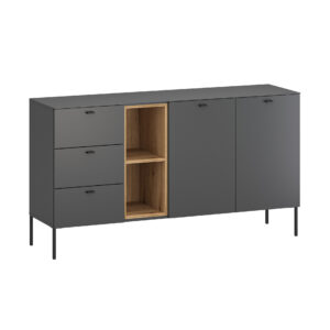 Sao Paulo N (a commode 2drs 3drwrs) anthracite + coast evoke oak