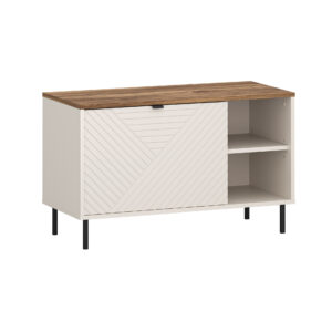 IVA12 (a cabinet 1dr) cashmere + brandy castello oak